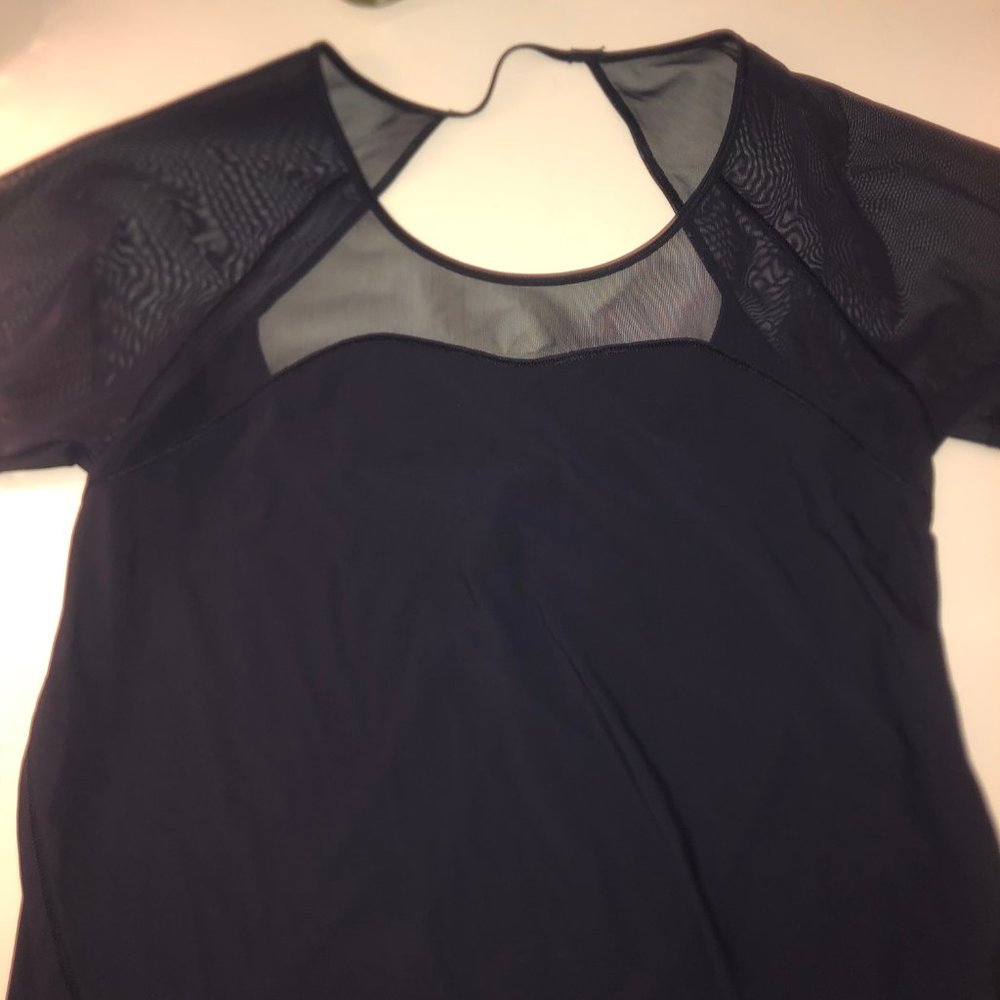 Navy sheer Lululemon top